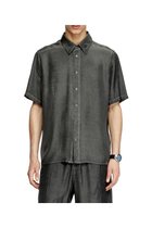 【ディーゼル/DIESEL / MEN】のメンズ 半袖シャツ S-LEON-SHORT 人気、トレンドファッション・服の通販 founy(ファニー) ファッション Fashion メンズファッション Fashion for Men とろみ Fluid, Flowy Fabric オーバル Oval Design シンプル Simple, Minimal プレーン Plain, Simple メンズ Men's, Menswear ヴィンテージ Vintage Style 半袖 Short Sleeve, Half Sleeve thumbnail ブラック|ID: prp329100004654044 ipo3291000000033642561