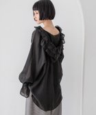 【ローリーズファーム/LOWRYS FARM】のフリルフードシャツ ブラック|ID:prp329100004654052