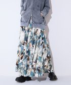 【ジーナシス/JEANASiS】のペイントタッチフレアスカート ブルー系その他|ID: prp329100004654134 ipo3291000000034608213