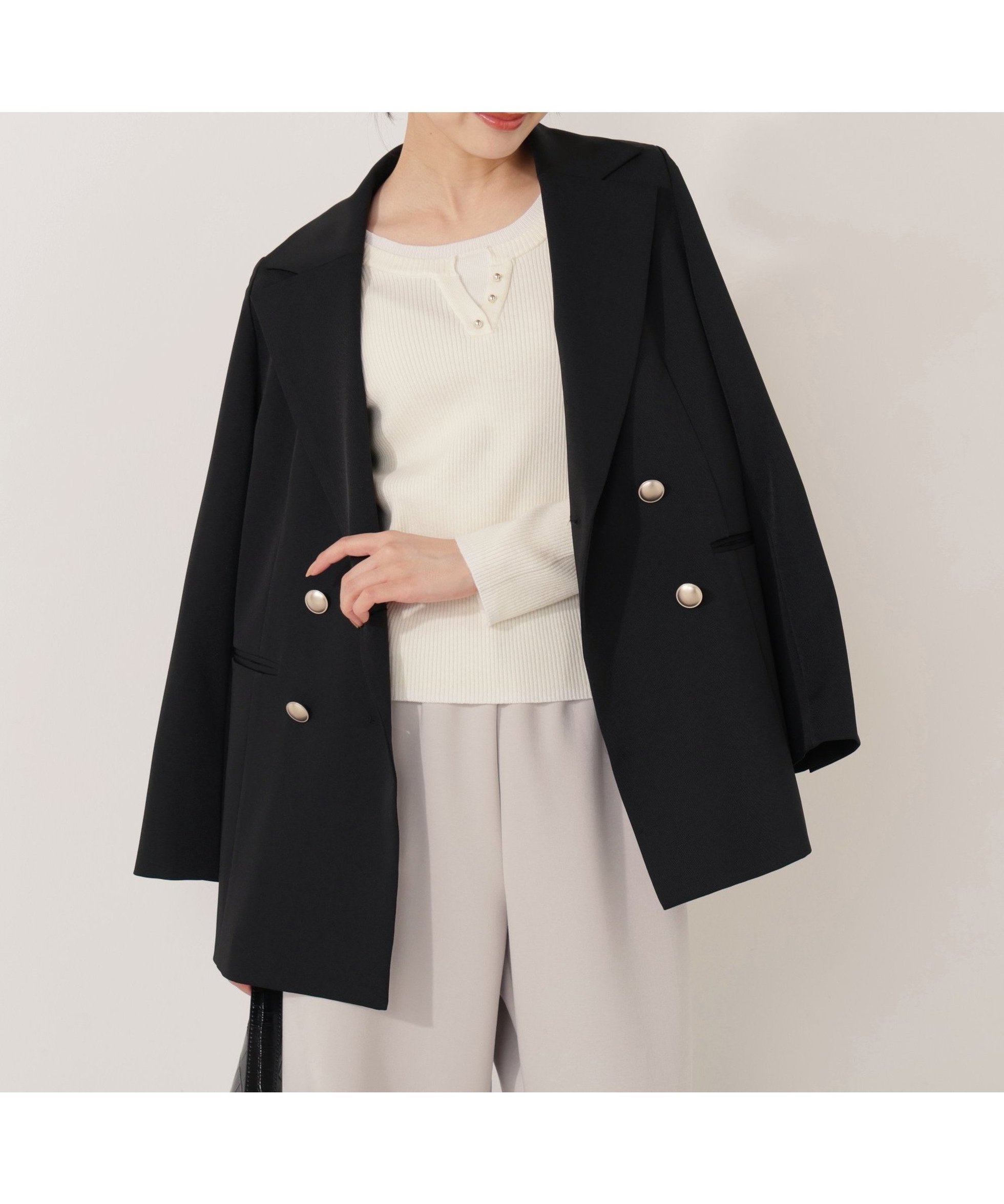 【プロポーション ボディドレッシング/PROPORTION BODY DRESSING】のゴールド釦ダブルブレストジャケット 25AW インテリア・キッズ・メンズ・レディースファッション・服の通販 founy(ファニー) 　ファッション　Fashion　レディースファッション　Fashion for Women　アウター　Coat / Outerwear Collection　レディースジャケット・軽アウター　Jackets　2025年　2025　2025-2026秋冬・A/W　Autumn/Winter 2025–26 AW25–26　おすすめ　Recommended / Our Picks　ツイード　Twill, Twill Weave　トレンド　Trend, Trending Now　パターン　Pattern, Design Print　定番　Standard, Basic Item　秋　Autumn　ブラック|ID: prp329100004654186 ipo3291000000034641678