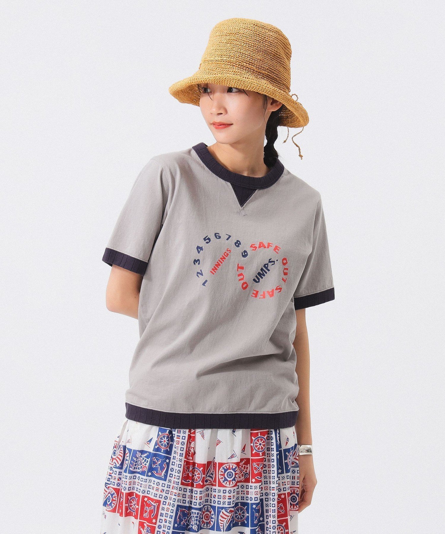【ビームス ウイメン/BEAMS】の【別注】Jackman / リンガー リブ Tシャツ 25SS インテリア・キッズ・メンズ・レディースファッション・服の通販 founy(ファニー) 　ファッション　Fashion　レディースファッション　Fashion for Women　トップス・カットソー　Cut & Sew Tops　シャツ・ブラウス・オフィスカジュアル　Elegant Blouses & Button-Ups　ロングTシャツ・Tシャツ　Longline T-Shirts & Tees　インナー　Innerwear　ウェーブ　Wavy Pattern　シンプル　Simple, Minimal　デニム　Denim, Jeans Material　プリント　Print, Printed Pattern　別注　Limited Edition, Custom Order　おすすめ　Recommended / Our Picks　2025年　2025　2025春夏・S/S　Spring/Summer 2025 SS25　GREY|ID: prp329100004654189 ipo3291000000033646008
