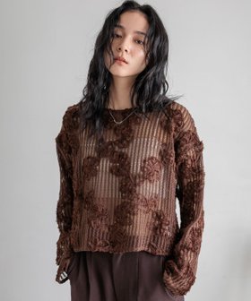 【ローリーズファーム/LOWRYS FARM】 3DレースプルオーバーLS人気、トレンドファッション・服の通販 founy(ファニー) ファッション Fashion レディースファッション Fashion for Women トップス・カットソー Cut & Sew Tops カジュアルプルオーバー・ニットトップス Pullovers & Knit Tops / Casual Pullovers チュール Tulip, Tulip Motif デニム Denim, Jeans Material バランス Balance, Style Balance ボトム Bottoms, Lower Wear レース Lace, Lace Fabric ワイド Wide, Wide Fit |ID:prp329100004654219