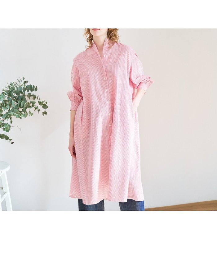 【コレックス/collex】のストライプエンブロイダリーワンピース インテリア・キッズ・メンズ・レディースファッション・服の通販 founy(ファニー) https://founy.com/ ファッション Fashion レディースファッション Fashion for Women ワンピース Dresses おすすめ Recommended / Our Picks インド Indian Textile ギャザー Gathered, Ruffled シューズ Shoes, Footwear ソックス Socks, Hosiery ペイズリー Paisley, Ethnic Pattern 羽織 Haori, Light Jacket |ID: prp329100004654226 ipo3291000000033828463