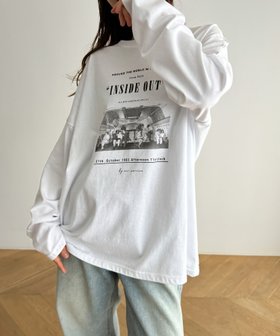 【キャナルジーン/CANAL JEAN】のEl mar INSIDE OUTロングTシャツ 人気、トレンドファッション・服の通販 founy(ファニー) ファッション Fashion レディースファッション Fashion for Women トップス・カットソー Cut & Sew Tops シャツ・ブラウス・オフィスカジュアル Elegant Blouses & Button-Ups ロングTシャツ・Tシャツ Longline T-Shirts & Tees シンプル Simple, Minimal デニム Denim, Jeans Material フェミニン Feminine, Girly プリント Print, Printed Pattern ルーズ Loose, Oversized ロング Long, Long-Length |ID:prp329100004654238