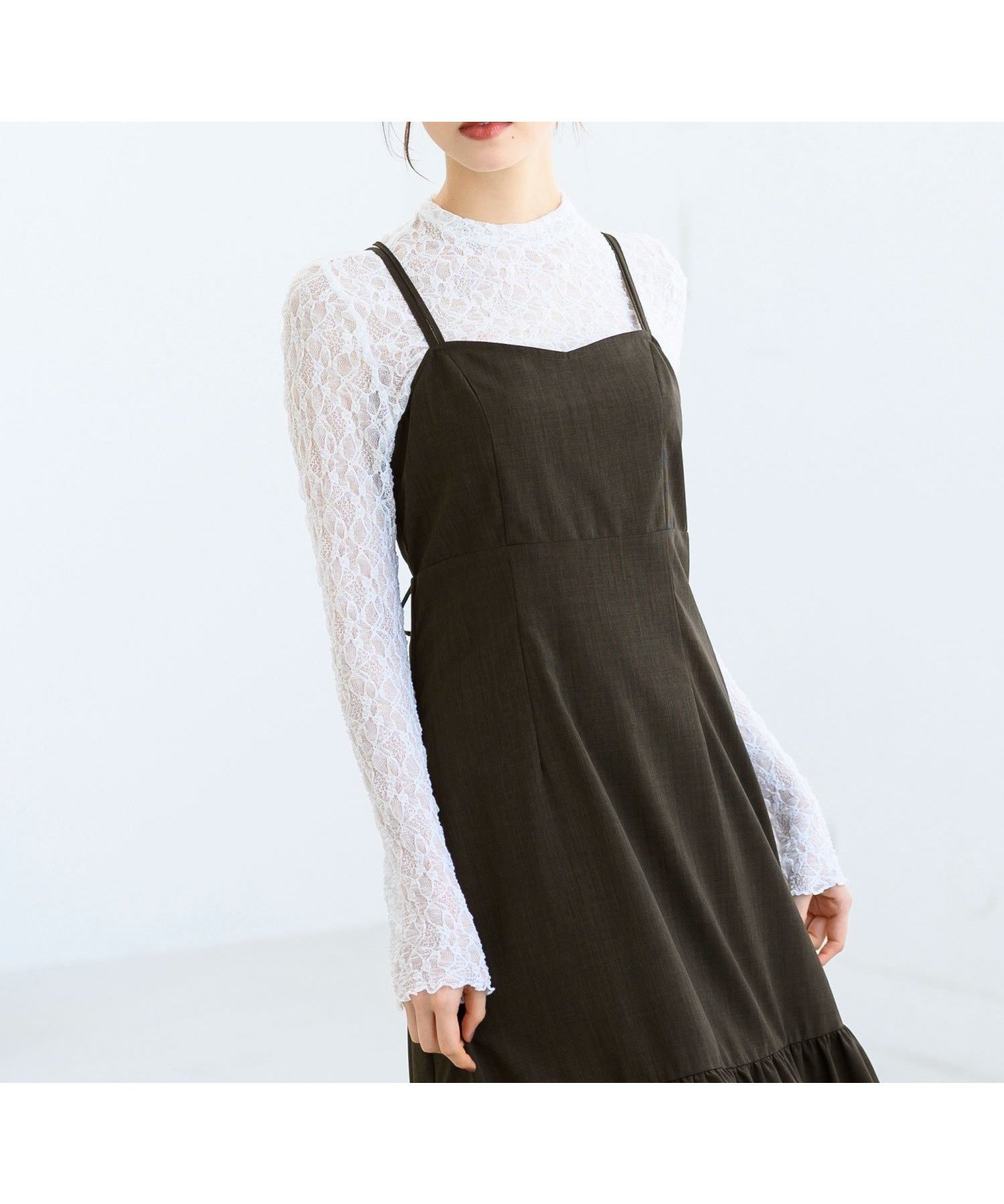 【ミッシュマッシュ/MISCH MASCH】のティアードキャミワンピース インテリア・キッズ・メンズ・レディースファッション・服の通販 founy(ファニー) 　ファッション　Fashion　レディースファッション　Fashion for Women　ワンピース　Dresses　キャミソールワンピース　Camisole Dresses　キャミワンピース　Cami Dress, Slip Dress　シンプル　Simple, Minimal　ティアード　Tiered, Tiered Style　フェミニン　Feminine, Girly　リボン　Ribbon, Bow　ブラウン|ID: prp329100004654249 ipo3291000000033648300