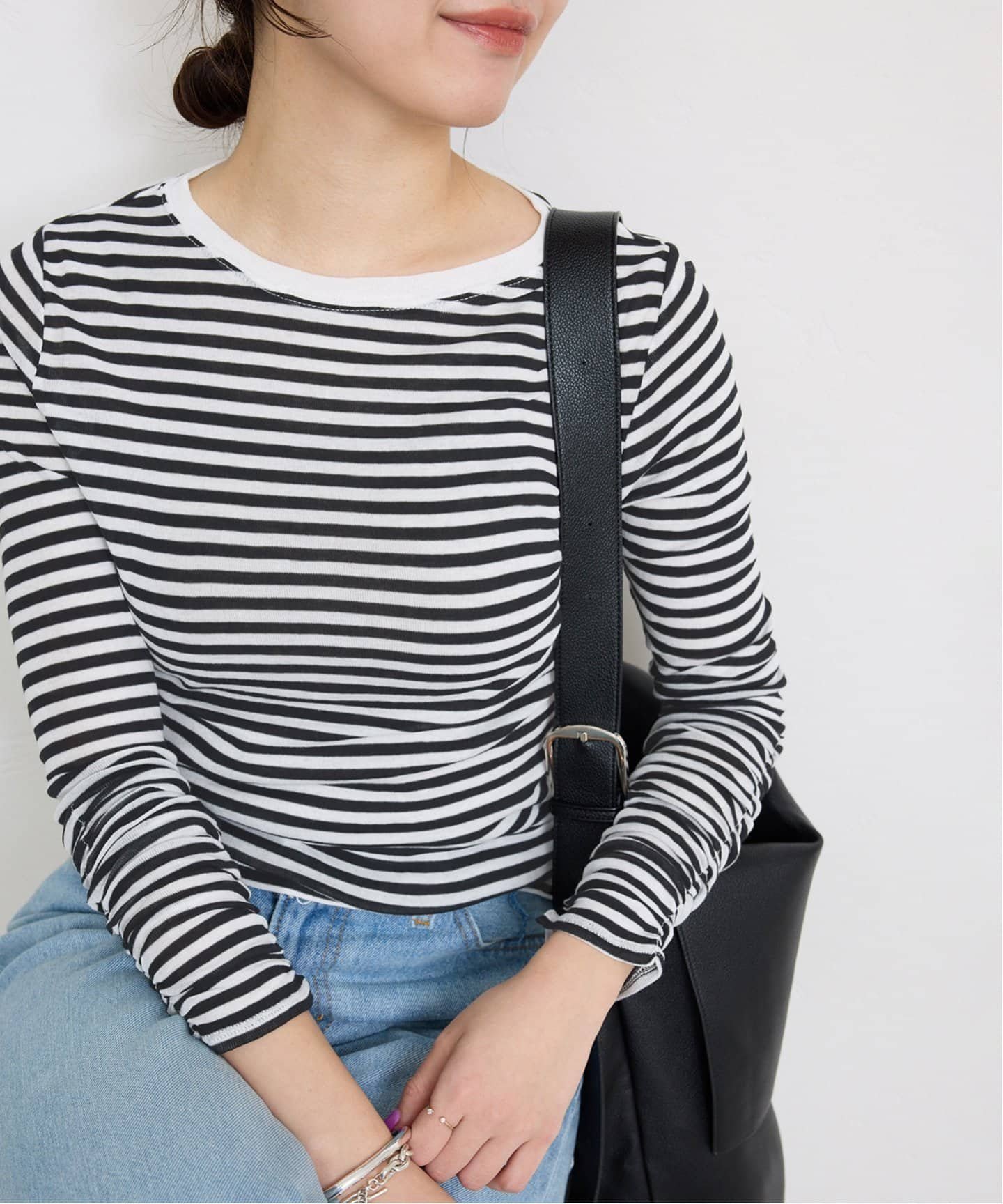 【スローブ イエナ/SLOBE IENA】の《追加》フライスガーゼシャーリングロンTEE インテリア・キッズ・メンズ・レディースファッション・服の通販 founy(ファニー) 　ファッション　Fashion　レディースファッション　Fashion for Women　トップス・カットソー　Cut & Sew Tops　ロングTシャツ・Tシャツ　Longline T-Shirts & Tees　2024年　2024　2024-2025秋冬・A/W　Autumn/Winter 2024–25 AW24–25　ブラック|ID: prp329100004654277 ipo3291000000033649120