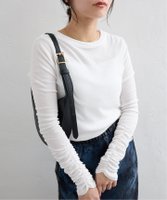 【スローブ イエナ/SLOBE IENA】の《追加》フライスガーゼシャーリングロンTEE 人気、トレンドファッション・服の通販 founy(ファニー) ファッション Fashion レディースファッション Fashion for Women トップス・カットソー Cut & Sew Tops ロングTシャツ・Tシャツ Longline T-Shirts & Tees 2024年 2024 2024-2025秋冬・A/W Autumn/Winter 2024–25 AW24–25 コンパクト Compact, Small Size シャーリング Shirring, Ruched バランス Balance, Style Balance |ID:prp329100004654277