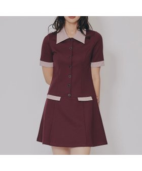 【レディアゼル/REDYAZEL】のバイカラーポンチシャツミニワンピース 人気、トレンドファッション・服の通販 founy(ファニー) ファッション Fashion レディースファッション Fashion for Women ワンピース Dresses おすすめ Recommended / Our Picks ショート Short, Short Length ストレッチ Stretch, Stretchy Fabric ソックス Socks, Hosiery トレンド Trend, Trending Now フレア Flare, Flared ポケット Pocket, Pocket Detail ロング Long, Long-Length 秋 Autumn |ID:prp329100004654291