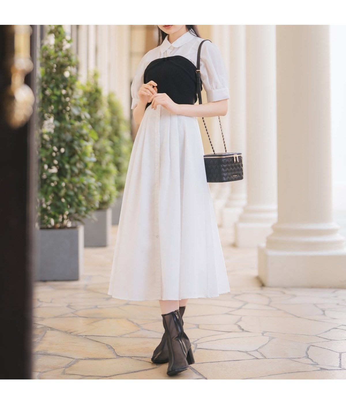 【ウィルセレクション/WILLSELECTION】のビスチェレイヤードタックシャツワンピース 人気、トレンドファッション・服の通販 founy(ファニー) 　ファッション　Fashion　レディースファッション　Fashion for Women　ワンピース　Dresses　シャツワンピース / 1枚で着映えコーデ　Shirt Dresses　カーディガン　Cardigan, Knitwear　シャツワンピ　Shirt Dress, Shirt One-Piece　ビスチェ　Bustier, Corset Top　フィット　Fit, Slim Fit　フェミニン　Feminine, Girly　ループ　Loop, Loop Knit　 other-1|ID: prp329100004654334 ipo3291000000033650051