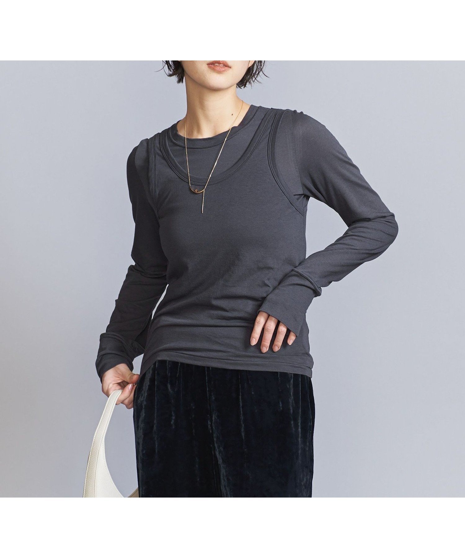 【ユナイテッドアローズ/UNITED ARROWS】のシアー レイヤード カットソー Tシャツ インテリア・キッズ・メンズ・レディースファッション・服の通販 founy(ファニー) ファッション Fashion レディースファッション Fashion for Women トップス・カットソー Cut & Sew Tops シャツ・ブラウス・オフィスカジュアル Elegant Blouses & Button-Ups ロングTシャツ・Tシャツ Longline T-Shirts & Tees カットソー・ベーシックTシャツ Cut-and-Sewn Tops / Stretch Tees & Basics 秋 Autumn カットソー Cut and Sewn Top シアー Sheer, See-Through スリーブ Sleeve, Long Sleeve / Short Sleeve タンク Tank Top, Sleeveless Top デニム Denim, Jeans Material フレア Flare, Flared ボトム Bottoms, Lower Wear ロング Long, Long-Length アウトレット Outlet / Clearance おすすめ Recommended / Our Picks DK.GRAY|ID: prp329100004654391 ipo3291000000034788934