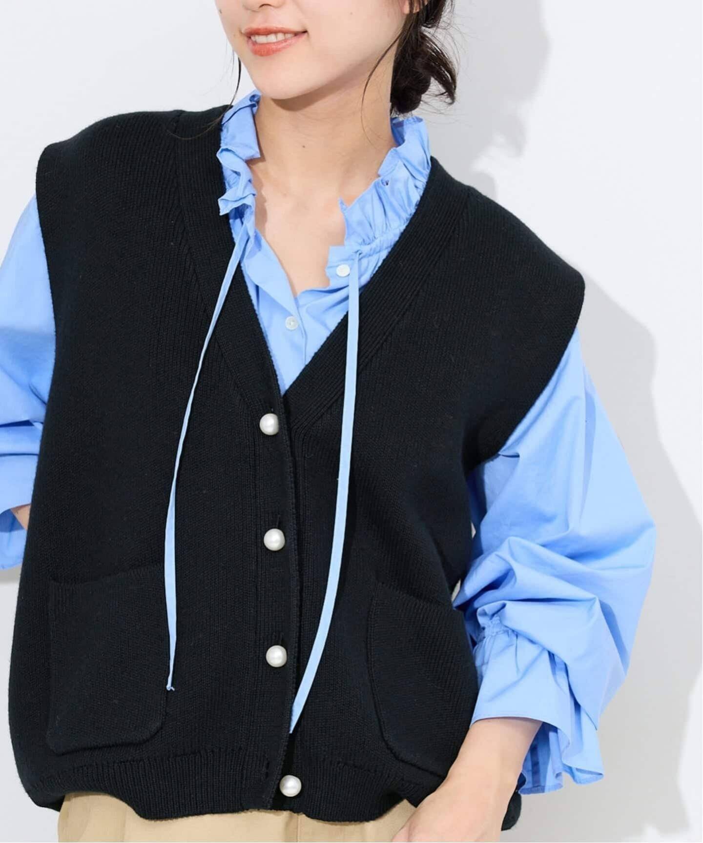 【スローブ イエナ/SLOBE IENA】のパールニットベスト 人気、トレンドファッション・服の通販 founy(ファニー) 　ファッション　Fashion　レディースファッション　Fashion for Women　アウター　Coat / Outerwear Collection　トップス・カットソー　Cut & Sew Tops　ニット　Knit Tops & Sweaters　ベスト&ジレ / 重ね着スタイル　Vests & Gilets　2025年　2025　2025-2026秋冬・A/W　Autumn/Winter 2025–26 AW25–26　おすすめ　Recommended / Our Picks　インナー　Innerwear　クラシカル　Classical, Vintage-Inspired　タートルネック　Turtleneck, High Neck　パール　Pearl, Pearl Accent　フォルム　Silhouette, Form　フリル　Frill, Ruffle　ベスト　Vest, Waistcoat　冬　Winter / This Winter　 other-1|ID: prp329100004654394 ipo3291000000033651657