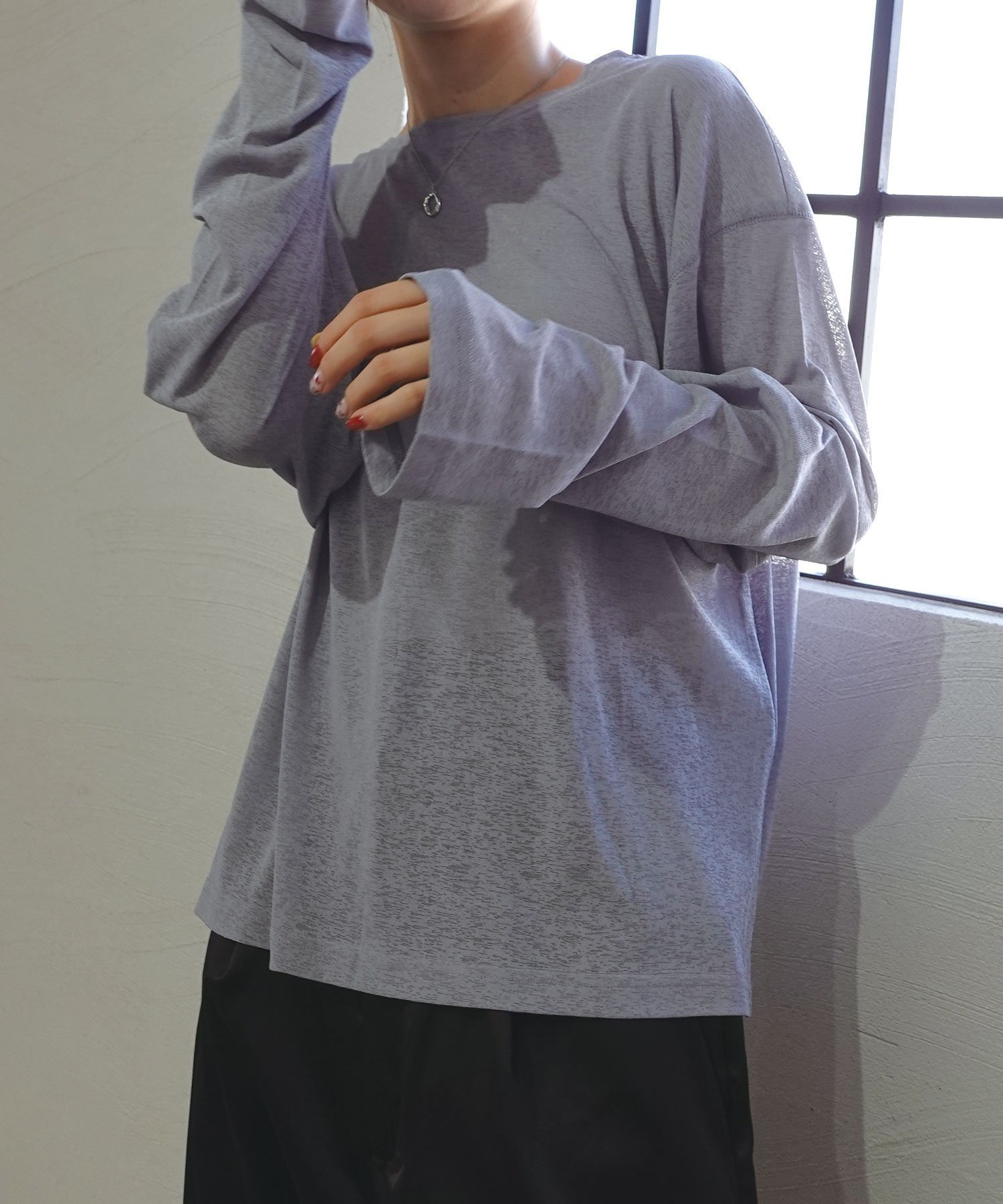 【コーナーズ/CORNERS】のサムホール付きサイドスリットシアートップス インテリア・キッズ・メンズ・レディースファッション・服の通販 founy(ファニー) 　ファッション　Fashion　レディースファッション　Fashion for Women　トップス・カットソー　Cut & Sew Tops　おすすめ　Recommended / Our Picks　インナー　Innerwear　キャミソール　Camisole, Spaghetti Strap Top　シアー　Sheer, See-Through　シンプル　Simple, Minimal　スリット　Slit, Slit Detail　トレンド　Trend, Trending Now　ルーズ　Loose, Oversized　ロング　Long, Long-Length　グレー|ID: prp329100004655450 ipo3291000000033670189
