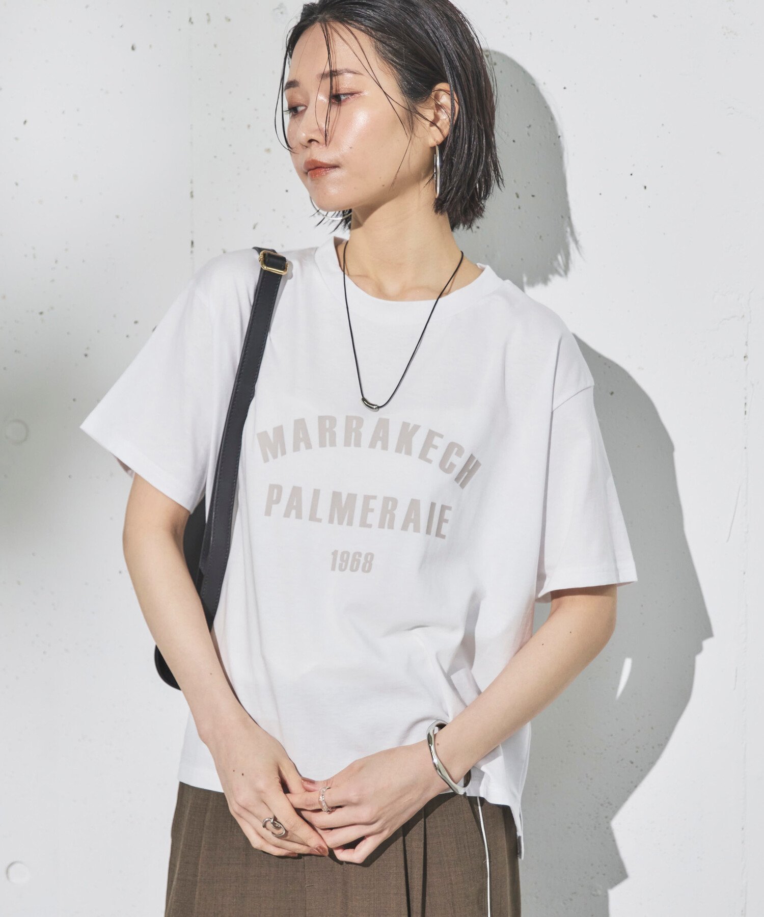 【ドゥ アルシーヴ/Doux archives】のMARRAKECHカレッジTee インテリア・キッズ・メンズ・レディースファッション・服の通販 founy(ファニー) 　ファッション　Fashion　レディースファッション　Fashion for Women　インナー　Innerwear　ジャケット　Jacket, Outerwear　人気　Popular, Best Seller　OFF WHITE|ID: prp329100004655457 ipo3291000000033670277