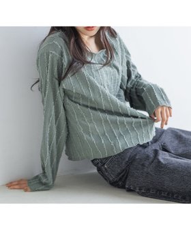 【ローリーズファーム/LOWRYS FARM】のジャガードフリンジLS 人気、トレンドファッション・服の通販 founy(ファニー) ファッション Fashion レディースファッション Fashion for Women おすすめ Recommended / Our Picks インナー Innerwear カットソー Cut and Sewn Top デニム Denim, Jeans Material トレンド Trend, Trending Now |ID:prp329100004655469