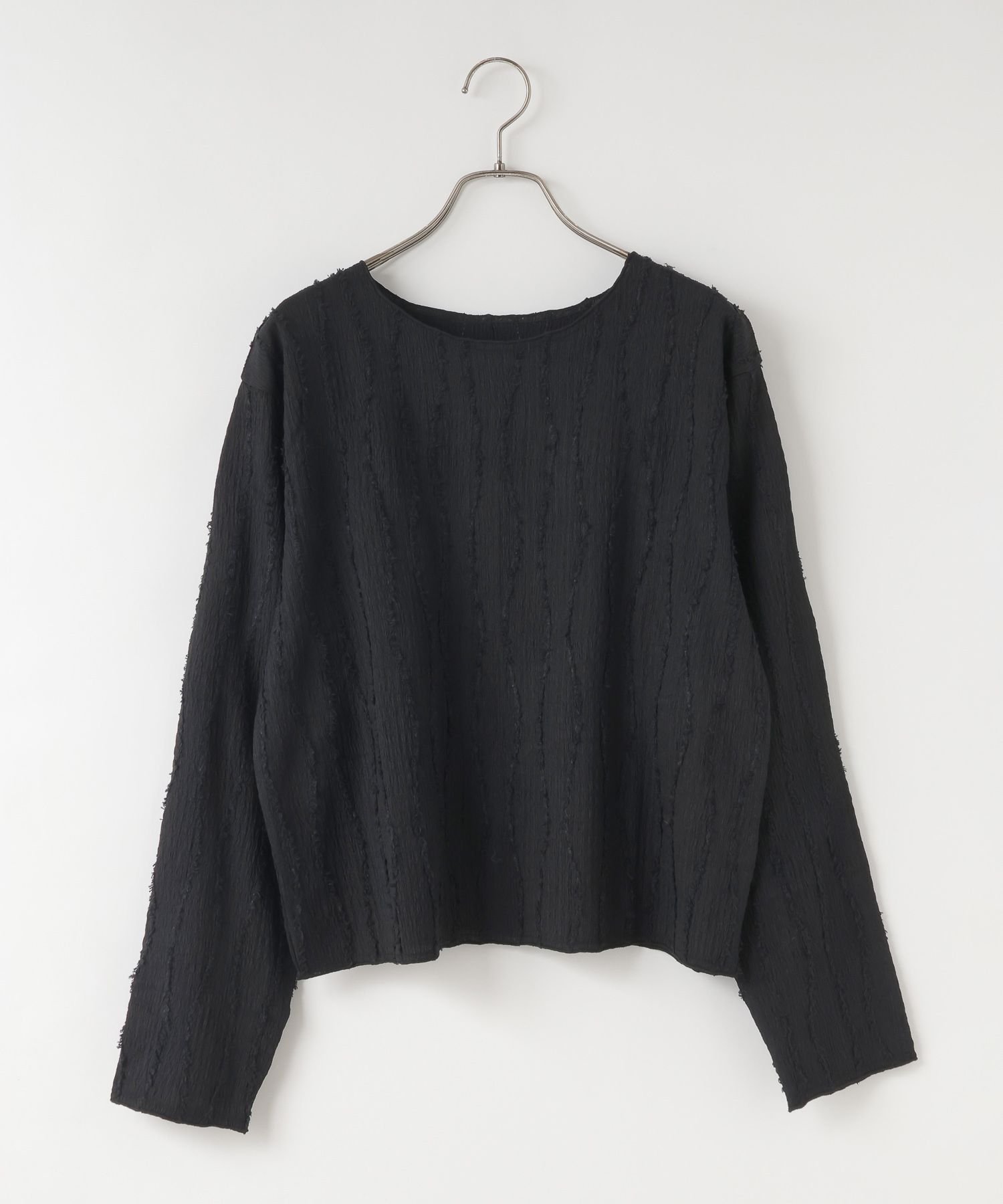 【ローリーズファーム/LOWRYS FARM】のジャガードフリンジLS インテリア・キッズ・メンズ・レディースファッション・服の通販 founy(ファニー) 　ファッション　Fashion　レディースファッション　Fashion for Women　おすすめ　Recommended / Our Picks　インナー　Innerwear　カットソー　Cut and Sewn Top　デニム　Denim, Jeans Material　トレンド　Trend, Trending Now　ブラック09|ID: prp329100004655469 ipo3291000000034007749