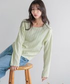 【ローリーズファーム/LOWRYS FARM】のジャガードフリンジLS 人気、トレンドファッション・服の通販 founy(ファニー) ファッション Fashion レディースファッション Fashion for Women おすすめ Recommended / Our Picks インナー Innerwear カットソー Cut and Sewn Top デニム Denim, Jeans Material トレンド Trend, Trending Now thumbnail グリーン|ID: prp329100004655469 ipo3291000000034007755