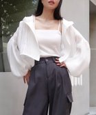 【コーナーズ/CORNERS】のシアーギャザーブルゾン 人気、トレンドファッション・服の通販 founy(ファニー) ファッション Fashion レディースファッション Fashion for Women アウター Coat / Outerwear Collection ブルゾンジャケット・スポーティアウター Blouson Jackets thumbnail ホワイト|ID: prp329100004655602 ipo3291000000033672472