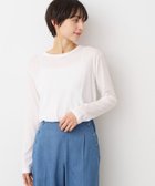 【デッサン/Dessin】の【洗える】クルーネックシースルーロンT 人気、トレンドファッション・服の通販 founy(ファニー) ファッション Fashion レディースファッション Fashion for Women トップス・カットソー Cut & Sew Tops ロングTシャツ・Tシャツ Longline T-Shirts & Tees インナー Innerwear タンク Tank Top, Sleeveless Top トレンド Trend, Trending Now 洗える Machine Washable thumbnail ホワイト|ID: prp329100004655662 ipo3291000000033673128