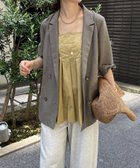 【ドゥドゥ/DouDou】の【ウォッシャブル】5分袖シアーダブルジャケット 人気、トレンドファッション・服の通販 founy(ファニー) ファッション Fashion レディースファッション Fashion for Women アウター Coat / Outerwear Collection レディースジャケット・軽アウター Jackets 2024年 2024 2024春夏・S/S Spring/Summer 2024 SS24 ウォッシャブル Machine Washable シアー Sheer, See-Through ジャケット Jacket, Outerwear バランス Balance, Style Balance メッシュ Mesh, Net Fabric エレガント 上品 Elegant 再入荷 Restock / Back in Stock 夏 Summer S/S・春夏 SS, Spring/Summer, Warm Season 雑誌 Magazine, Fashion Magazine thumbnail グレージュ|ID: prp329100004655672 ipo3291000000033673191