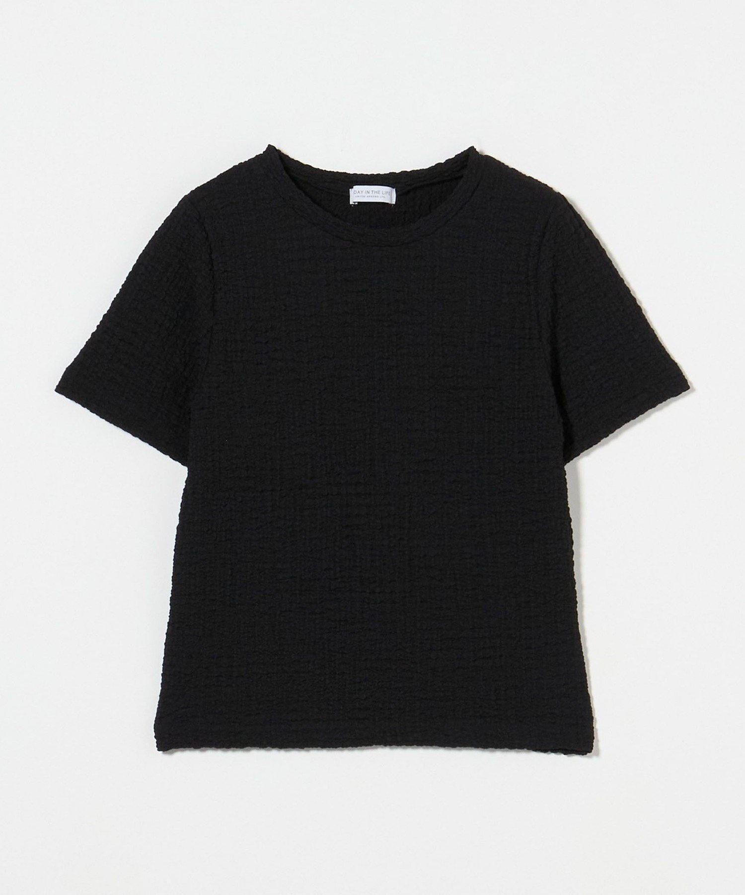 【ユナイテッドアローズ/UNITED ARROWS】のポコポコ コンパクトTシャツ A DAY IN THE LIFE インテリア・キッズ・メンズ・レディースファッション・服の通販 founy(ファニー) 　ファッション　Fashion　レディースファッション　Fashion for Women　トップス・カットソー　Cut & Sew Tops　シャツ・ブラウス・オフィスカジュアル　Elegant Blouses & Button-Ups　ロングTシャツ・Tシャツ　Longline T-Shirts & Tees　おすすめ　Recommended / Our Picks　インナー　Innerwear　カットソー　Cut and Sewn Top　コンパクト　Compact, Small Size　ストレッチ　Stretch, Stretchy Fabric　トレンド　Trend, Trending Now　ランダム　Random, Irregular　BLACK|ID: prp329100004655739 ipo3291000000033673908