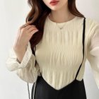 【ココモモ/COCOMOMO】の【新色登場!】 透け感シャーリング ブラウス シフォン フリル ラウンドネック 人気、トレンドファッション・服の通販 founy(ファニー) ファッション Fashion レディースファッション Fashion for Women トップス・カットソー Cut & Sew Tops シャツ・ブラウス・オフィスカジュアル Elegant Blouses & Button-Ups シアー Sheer, See-Through シフォン Chiffon, Lightweight Fabric シャーリング Shirring, Ruched フリル Frill, Ruffle ラウンド Round, Round Neck thumbnail ベージュ|ID: prp329100004655745 ipo3291000000034246962
