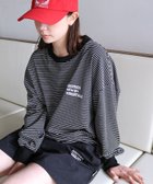 【アンドミー/andme】のANME ロゴ 刺繍 エンブロイダリー ボーダー 長袖 Tシャツ ANME アンメ ブラック×オフホワイト|ID: prp329100004655747 ipo3291000000034247398