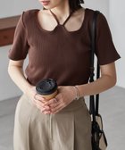 【ラナン/Ranan】のRanan/ホルターネックリブトップス ブラウン|ID: prp329100004655767 ipo3291000000033674244