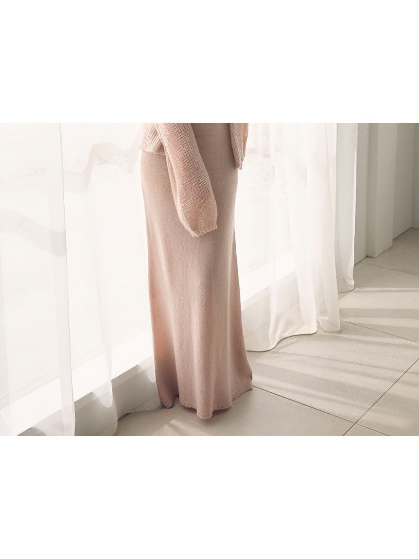 【スナイデル ホーム/SNIDEL HOME】のモヘア風ワンピース インテリア・キッズ・メンズ・レディースファッション・服の通販 founy(ファニー) 　ファッション　Fashion　レディースファッション　Fashion for Women　ワンピース　Dresses　おすすめ　Recommended / Our Picks　オレンジ　Orange　カーディガン　Cardigan, Knitwear　シンプル　Simple, Minimal　ラウンド　Round, Round Neck　ロング　Long, Long-Length　無地　Plain, Solid Color　PNK[066]|ID: prp329100004655774 ipo3291000000033674292