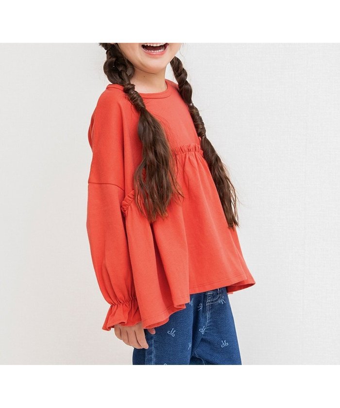 【エフオー オンラインストア/F.O.Online Store / KIDS】のペプラムロンT インテリア・キッズ・メンズ・レディースファッション・服の通販 founy(ファニー) https://founy.com/ ファッション Fashion キッズファッション Fashion for Kids ペプラム Peplum, Flared Hem 人気 Popular, Best Seller 長袖 Long Sleeve, Full Sleeve |ID: prp329100004655867 ipo3291000000034112672