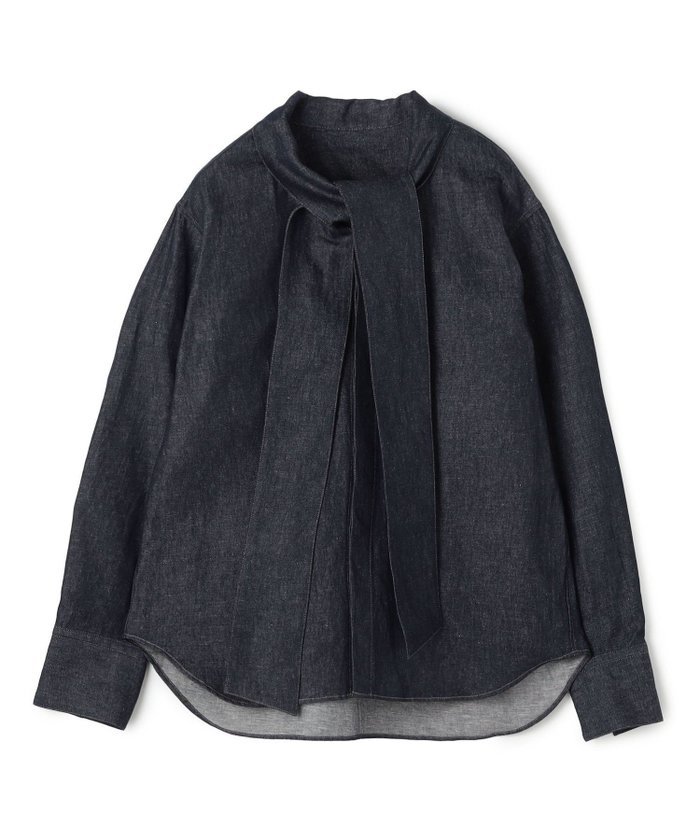 【トゥモローランド/TOMORROWLAND】のリアクティブデニム ボウタイブラウス インテリア・キッズ・メンズ・レディースファッション・服の通販 founy(ファニー) https://founy.com/ ファッション Fashion レディースファッション Fashion for Women トップス・カットソー Cut & Sew Tops シャツ・ブラウス・オフィスカジュアル Elegant Blouses & Button-Ups クラシカル Classical, Vintage-Inspired デニム Denim, Jeans Material フレンチ French, French Style リネン Linen, Linen Fabric リボン Ribbon, Bow ワッシャー Washer, Crinkled Finish |ID: prp329100004655966 ipo3291000000033935755