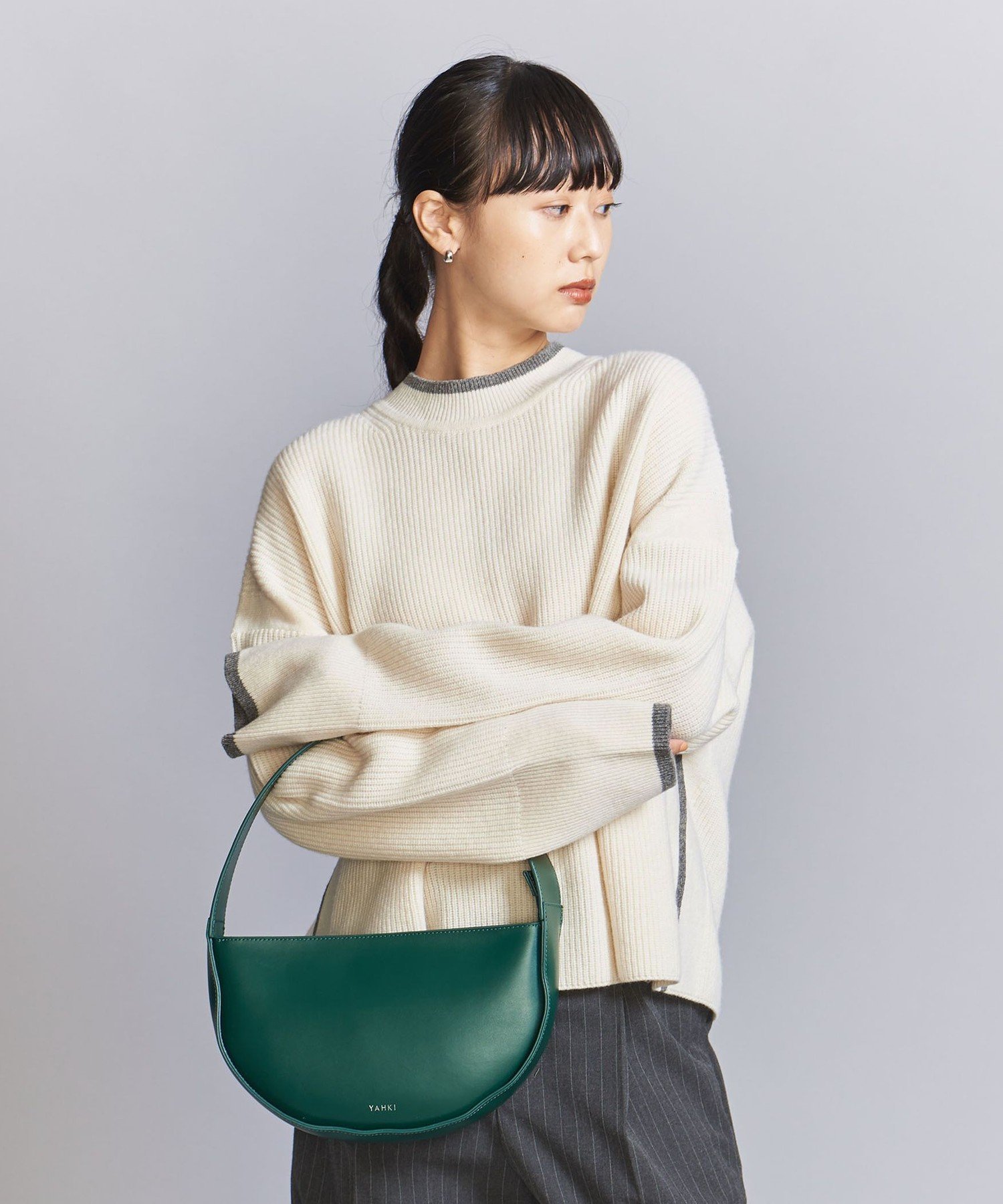 【ユナイテッドアローズ/UNITED ARROWS】のネップカラーライン クルーネック ニットプルオーバー インテリア・キッズ・メンズ・レディースファッション・服の通販 founy(ファニー) 　ファッション　Fashion　レディースファッション　Fashion for Women　トップス・カットソー　Cut & Sew Tops　ニット　Knit Tops & Sweaters　カジュアルプルオーバー・ニットトップス　Pullovers & Knit Tops / Casual Pullovers　サテン　Satin, Glossy Fabric　ショルダー　Shoulder, Shoulder Strap　スラックス　Slacks, Dress Pants　デニム　Denim, Jeans Material　ドロップ　Drop Shoulder, Dropped Style　定番　Standard, Basic Item　ネップ　Nepp, Slub Yarn　ボトム　Bottoms, Lower Wear　リラックス　Relax, Relaxed Fit　ワイド　Wide, Wide Fit　アウトレット　Outlet / Clearance　おすすめ　Recommended / Our Picks　OFF WHITE|ID: prp329100004656023 ipo3291000000034015294