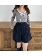 【スナイデル/SNIDEL】のフリルドッキングニットプルオーバー GRY[006]|ID:prp329100004656030