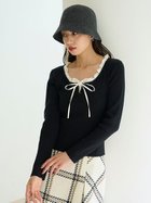 【スナイデル/SNIDEL】の【WEB限定カラーあり】フリルドッキングニットプルオーバー BLK[009]|ID:prp329100004656030