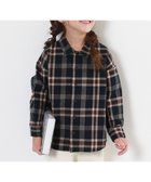 【デビロック/devirock / KIDS】の綿100% チェック柄 長袖ネルシャツ シャツ ブラウス 前開き トップス 25AW 001-ネイビー|ID: prp329100004656097 ipo3291000000033957806