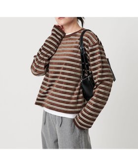 【ビューティ&ユース ユナイテッドアローズ/BEAUTY&YOUTH / UNITED ARROWS】のポリエステルコットン ベロアボーダー ロングスリーブTシャツ 人気、トレンドファッション・服の通販 founy(ファニー) ファッション Fashion レディースファッション Fashion for Women トップス・カットソー Cut & Sew Tops シャツ・ブラウス・オフィスカジュアル Elegant Blouses & Button-Ups ロングTシャツ・Tシャツ Longline T-Shirts & Tees ベロアトップス Velour Tops / Velvet-Look Items 秋 Autumn ショート Short, Short Length ジャケット Jacket, Outerwear スラックス Slacks, Dress Pants スリーブ Sleeve, Long Sleeve / Short Sleeve トレンド Trend, Trending Now 人気 Popular, Best Seller バランス Balance, Style Balance ベロア Velour, Soft Velvet ボトム Bottoms, Lower Wear ボーダー Border, Stripe ロング Long, Long-Length ワイド Wide, Wide Fit おすすめ Recommended / Our Picks |ID:prp329100004656157