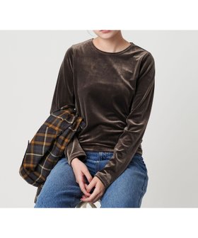 【ビューティ&ユース ユナイテッドアローズ/BEAUTY&YOUTH / UNITED ARROWS】のポリエステルブレンド ベロアロングスリーブ Tシャツ 人気、トレンドファッション・服の通販 founy(ファニー) ファッション Fashion レディースファッション Fashion for Women トップス・カットソー Cut & Sew Tops シャツ・ブラウス・オフィスカジュアル Elegant Blouses & Button-Ups ロングTシャツ・Tシャツ Longline T-Shirts & Tees ベロアトップス Velour Tops / Velvet-Look Items インナー Innerwear コンパクト Compact, Small Size サロペット Overalls, Salopette ジャケット Jacket, Outerwear スラックス Slacks, Dress Pants デニム Denim, Jeans Material 長袖 Long Sleeve, Full Sleeve ベスト Vest, Waistcoat ベロア Velour, Soft Velvet ボトム Bottoms, Lower Wear エレガント 上品 Elegant |ID:prp329100004656195