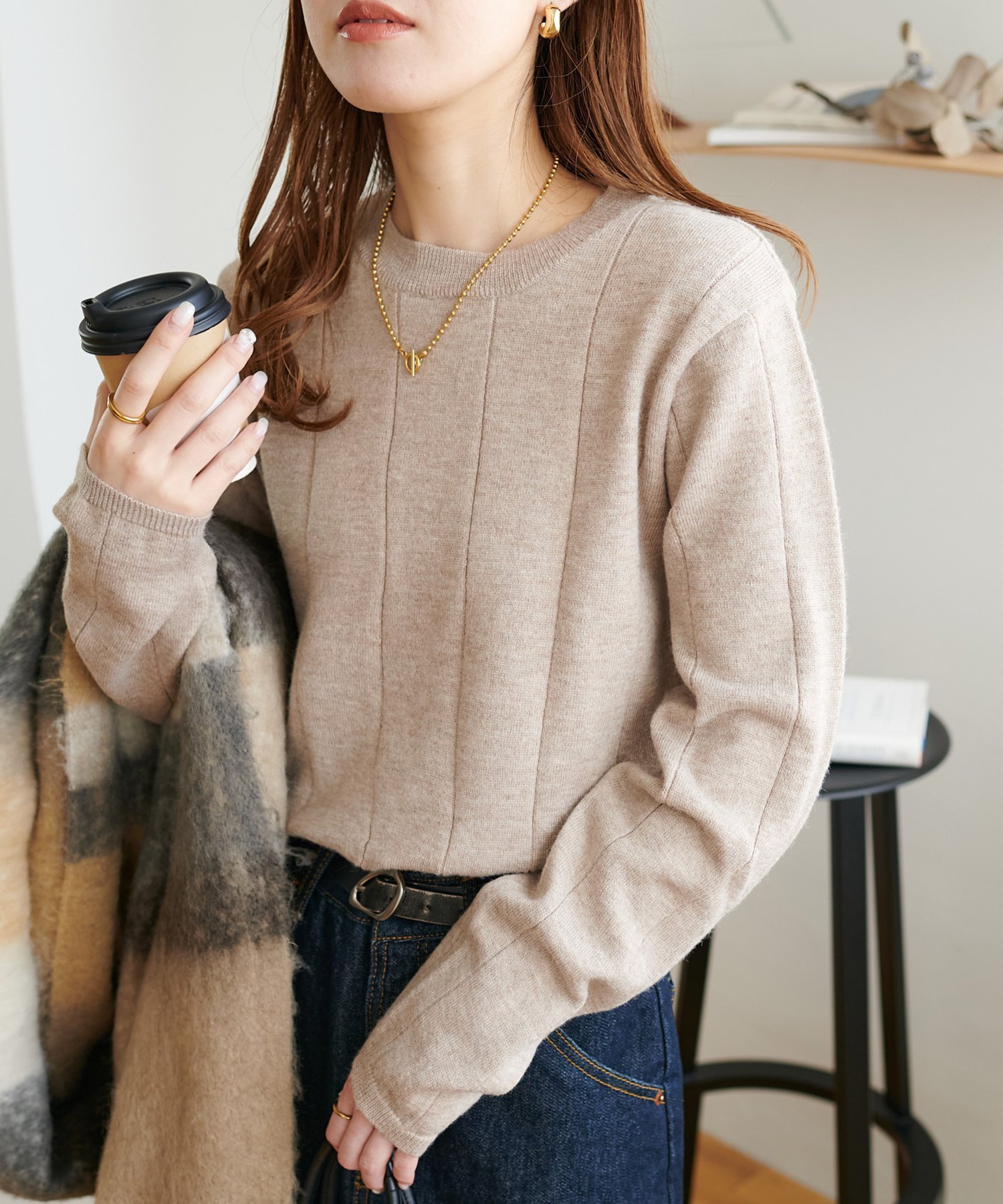 【ディスコート/Discoat】の【10色展開/WEB限定】ウールライクプルオーバー インテリア・キッズ・メンズ・レディースファッション・服の通販 founy(ファニー) 　ファッション　Fashion　レディースファッション　Fashion for Women　トップス・カットソー　Cut & Sew Tops　カジュアルプルオーバー・ニットトップス　Pullovers & Knit Tops / Casual Pullovers　おすすめ　Recommended / Our Picks　インナー　Innerwear　シンプル　Simple, Minimal　デニム　Denim, Jeans Material　ビンテージ　Vintage, Retro Style　フィット　Fit, Slim Fit　ベーシック　Basic, Essential　グレージュ|ID: prp329100004656243 ipo3291000000034936650