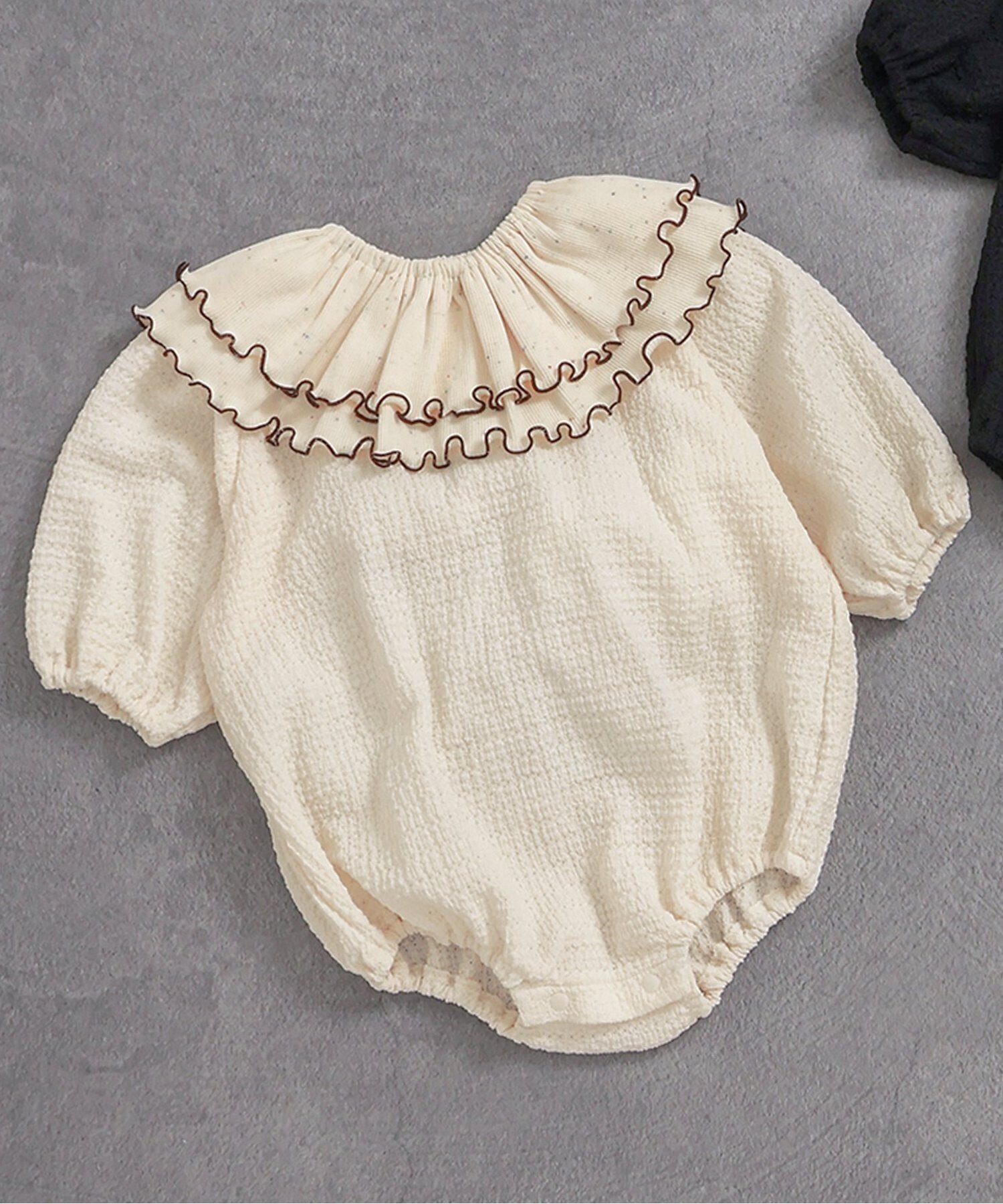 【エフオー オンラインストア/F.O.Online Store / KIDS】のつけ衿付きボディースーツ 人気、トレンドファッション・服の通販 founy(ファニー) 　ファッション　Fashion　キッズファッション　Fashion for Kids　ギフト プレゼント　Gift / Present　スーツ　Suit, Formalwear　ネップ　Nepp, Slub Yarn　ベビー　Baby, Babywear　ロンパース　Romper, Jumpsuit　 other-1|ID: prp329100004656267 ipo3291000000034226322