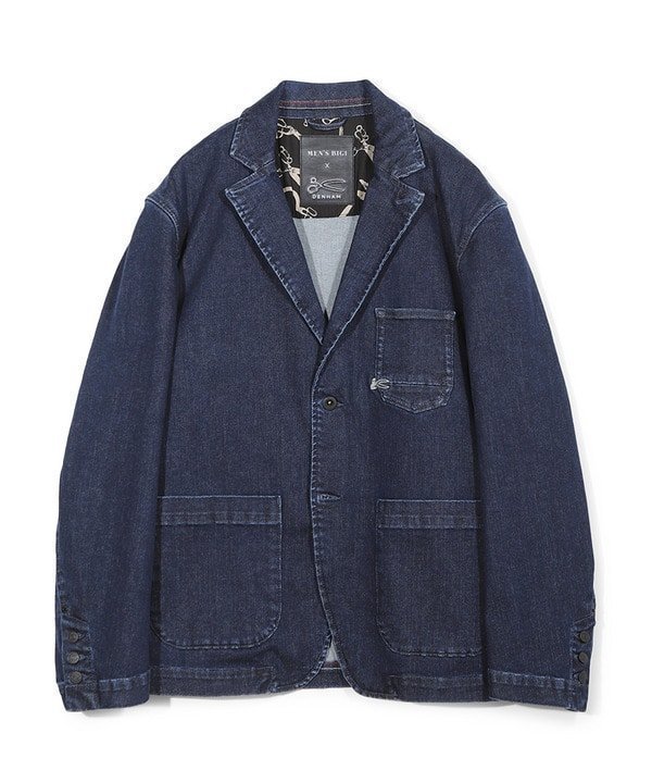 【メンズビギトーキョー/Men's Bigi / MEN】の【DENHAM/デンハム】別注 デニムテーラードジャケット 人気、トレンドファッション・服の通販 founy(ファニー) 　ファッション　Fashion　メンズファッション　Fashion for Men　インディゴ　Indigo Denim　秋　Autumn　クラシック　Classic, Timeless Style　コレクション　Collection, Seasonal Line　ジャケット　Jacket, Outerwear　スタイリッシュ　Stylish, Fashionable　スタンダード　Standard, Basic　ストレッチ　Stretch, Stretchy Fabric　スペシャル　Special, Limited Edition　スラックス　Slacks, Dress Pants　スリム　Slim, Slim Fit　セットアップ　Set-Up, Coordinated Outfit　テーラード　Tailored, Tailored Fit　デニム　Denim, Jeans Material　定番　Standard, Basic Item　人気　Popular, Best Seller　パターン　Pattern, Design Print　パッチ　Patch, Appliqué　ポケット　Pocket, Pocket Detail　別注　Limited Edition, Custom Order　ミックス　Mix, Mixed Style　A/W・秋冬　Autumn/Winter　おすすめ　Recommended / Our Picks　エレガント 上品　Elegant　ビジネス 仕事 通勤　Business / Work / Commuting　 other-1|ID: prp329100004656283 ipo3291000000033679518