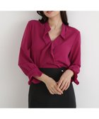 【ピンキーアンドダイアン/Pinky&Dianne】のバンドカラーラッフルブラウス 人気、トレンドファッション・服の通販 founy(ファニー) ファッション Fashion レディースファッション Fashion for Women トップス・カットソー Cut & Sew Tops シャツ・ブラウス・オフィスカジュアル Elegant Blouses & Button-Ups インナー Innerwear カーディガン Cardigan, Knitwear シンプル Simple, Minimal ジャケット Jacket, Outerwear ジョーゼット Georgette, Semi-Sheer Fabric スタンド Stand Collar, Upright Stand ストレッチ Stretch, Stretchy Fabric フラット Flat, Flat Shoes フロント Front, Front Design thumbnail マゼンタ1|ID: prp329100004656348 ipo3291000000034071180