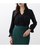 【ピンキーアンドダイアン/Pinky&Dianne】のバンドカラーラッフルブラウス 人気、トレンドファッション・服の通販 founy(ファニー) ファッション Fashion レディースファッション Fashion for Women トップス・カットソー Cut & Sew Tops シャツ・ブラウス・オフィスカジュアル Elegant Blouses & Button-Ups インナー Innerwear カーディガン Cardigan, Knitwear シンプル Simple, Minimal ジャケット Jacket, Outerwear ジョーゼット Georgette, Semi-Sheer Fabric スタンド Stand Collar, Upright Stand ストレッチ Stretch, Stretchy Fabric フラット Flat, Flat Shoes フロント Front, Front Design thumbnail ネイビー|ID: prp329100004656348 ipo3291000000034071183