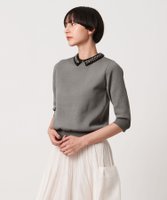 【ユナイテッドアローズ/UNITED ARROWS】のビジューカラー 2WAY ニット 人気、トレンドファッション・服の通販 founy(ファニー) ファッション Fashion レディースファッション Fashion for Women トップス・カットソー Cut & Sew Tops ニット Knit Tops & Sweaters おすすめ Recommended / Our Picks とろみ Fluid, Flowy Fabric タイトスカート Pencil Skirt, Tight Skirt ビジュー Bijou, Jewel-like Accent ベーシック Basic, Essential リラックス Relax, Relaxed Fit |ID:prp329100004656367