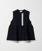 【ユナイテッドアローズ/UNITED ARROWS】のレース ペプラム ニットベスト -ウォッシャブル- NAVY|ID:prp329100004656379