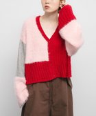 【ケービーエフ/KBF / URBAN RESEARCH】のパッチワークニットカーディガン 人気、トレンドファッション・服の通販 founy(ファニー) ファッション Fashion レディースファッション Fashion for Women トップス・カットソー Cut & Sew Tops ニット Knit Tops & Sweaters カーディガン・羽織り Layered Style Cardigans 2025年 2025 2025-2026秋冬・A/W Autumn/Winter 2025–26 AW25–26 冬 Winter / This Winter インナー Innerwear カーディガン Cardigan, Knitwear ショート Short, Short Length パッチワーク Patchwork, Mixed Fabric フェザー Feather, Feather Detail A/W・秋冬 Autumn/Winter 羽織 Haori, Light Jacket thumbnail レッド系その他|ID: prp329100004657632 ipo3291000000033706953