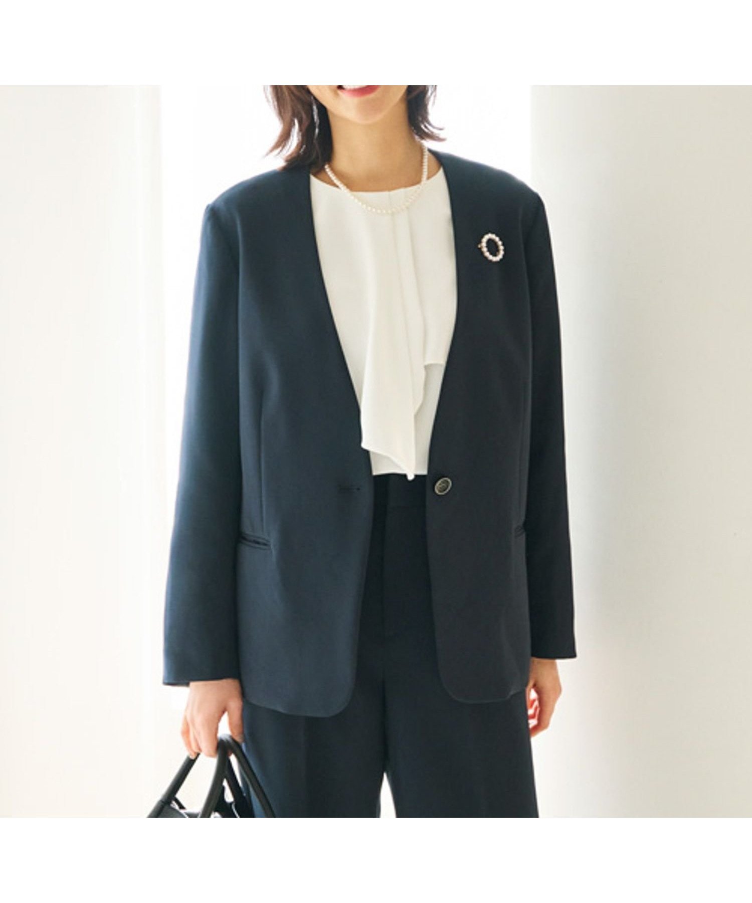 【エルーラ/Elura】の2025ceremony セレモニーダブルクロスジャケット/246117 人気、トレンドファッション・服の通販 founy(ファニー) 　ファッション　Fashion　レディースファッション　Fashion for Women　アウター　Coat / Outerwear Collection　レディースジャケット・軽アウター　Jackets　インナー　Innerwear　シンプル　Simple, Minimal　スマート　Smart, Elegant　スーツ　Suit, Formalwear　セットアップ　Set-Up, Coordinated Outfit　ダブル　Double, Double-Breasted　定番　Standard, Basic Item　人気　Popular, Best Seller　バランス　Balance, Style Balance　パターン　Pattern, Design Print　フリル　Frill, Ruffle　おすすめ　Recommended / Our Picks　エレガント 上品　Elegant　セレモニー　Ceremony　ビジネス 仕事 通勤　Business / Work / Commuting　 other-1|ID: prp329100004657686 ipo3291000000033714163
