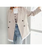 【マジェスティック レゴン/MAJESTIC LEGON】のバイカラーフリルトリムジャケット 人気、トレンドファッション・服の通販 founy(ファニー) ファッション Fashion レディースファッション Fashion for Women アウター Coat / Outerwear Collection レディースジャケット・軽アウター Jackets おすすめ Recommended / Our Picks ガーリー Girly, Feminine Style ジャケット Jacket, Outerwear セットアップ Set-Up, Coordinated Outfit ダウン Down, Puffer デニム Denim, Jeans Material トレンド Trend, Trending Now フェミニン Feminine, Girly フリル Frill, Ruffle 再入荷 Restock / Back in Stock thumbnail ベージュ柄|ID: prp329100004657706 ipo3291000000033714202
