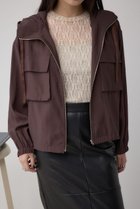 【アズール バイ マウジー/AZUL by moussy】のビッグポケットフーディショートブルゾン 人気、トレンドファッション・服の通販 founy(ファニー) ファッション Fashion レディースファッション Fashion for Women アウター Coat / Outerwear Collection ブルゾンジャケット・スポーティアウター Blouson Jackets オーガンジー Organza Fabric デニム Denim, Jeans Material バランス Balance, Style Balance thumbnail BRN|ID: prp329100004657837 ipo3291000000033798966