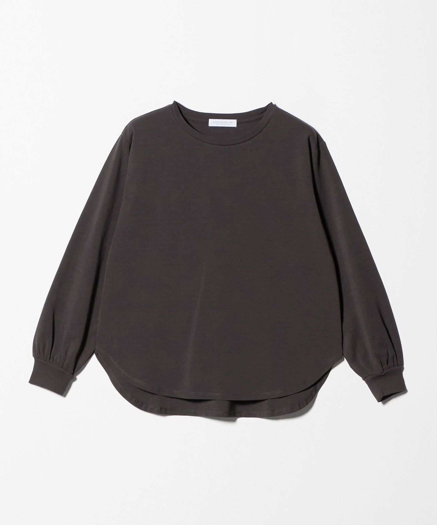 【ユナイテッドアローズ/UNITED ARROWS】のポンチ パフスリーブカットソー A DAY IN THE LIFE インテリア・キッズ・メンズ・レディースファッション・服の通販 founy(ファニー) 　ファッション　Fashion　レディースファッション　Fashion for Women　トップス・カットソー　Cut & Sew Tops　カットソー・ベーシックTシャツ　Cut-and-Sewn Tops / Stretch Tees & Basics　アクセサリー　Fashion Accessories　カットソー　Cut and Sewn Top　シンプル　Simple, Minimal　スカーフ　Scarf, Neckwear　スリーブ　Sleeve, Long Sleeve / Short Sleeve　ネックレス　Necklace, Pendant Necklace　フェミニン　Feminine, Girly　ベーシック　Basic, Essential　ペプラム　Peplum, Flared Hem　ワイド　Wide, Wide Fit　洗える　Machine Washable　無地　Plain, Solid Color　長袖　Long Sleeve, Full Sleeve　DK.GRAY|ID: prp329100004657869 ipo3291000000033882454