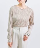 【リラクロ/relaclo】のmitis/ウェーブジャガード クルーネックロンT 人気、トレンドファッション・服の通販 founy(ファニー) ファッション Fashion レディースファッション Fashion for Women トップス・カットソー Cut & Sew Tops ロングTシャツ・Tシャツ Longline T-Shirts & Tees キャミソール Camisole, Spaghetti Strap Top スリーブ Sleeve, Long Sleeve / Short Sleeve テクスチャー Texture, Textured Fabric ミックス Mix, Mixed Style ロング Long, Long-Length thumbnail グレージュ|ID: prp329100004657906 ipo3291000000033724079