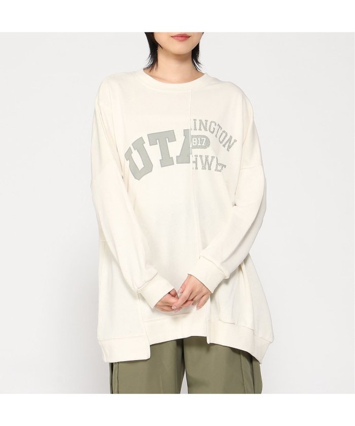 【ジーンズメイト/JEANS MATE】のC-FORT POINT/裏毛 リメイク風 チュニック インテリア・キッズ・メンズ・レディースファッション・服の通販 founy(ファニー) https://founy.com/ ファッション Fashion レディースファッション Fashion for Women トップス・カットソー Cut & Sew Tops グラフィック Graphic, Graphic Design チュニック Tunic, Long Top トレーナー Sweatshirt, Trainer ビッグ Big, Oversized フロント Front, Front Design リメイク Remake, Reconstructed |ID: prp329100004657934 ipo3291000000033827192